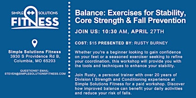 Imagen principal de Balance: Exercises for Stability, Core Strength & Fall Prevention