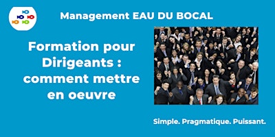 Primaire afbeelding van Formation pour Dirigeants : comment mettre en oeuvre