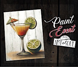 Paint Event @ Alpine Plant Bar cocktail on Wood