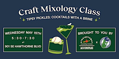 Hauptbild für Craft Mixology Class: Tipsy Pickles - Cocktails with a Brine