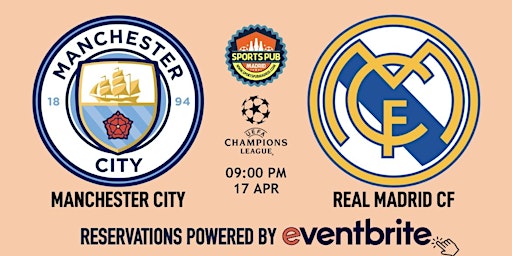 Manchester City v Real Madrid | Champions League - Sports Pub Malasaña primary image