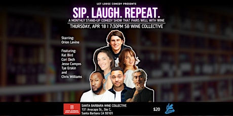 Let Loose Comedy's Sip. Laugh. Repeat.