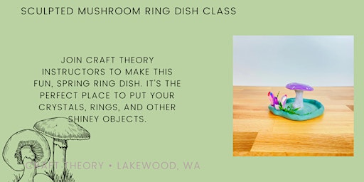 Imagen principal de Sculpted Mushroom ring dish class