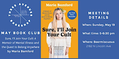 Immagine principale di May Book Club with Three Avenues: Sure, I'll Join Your Cult 