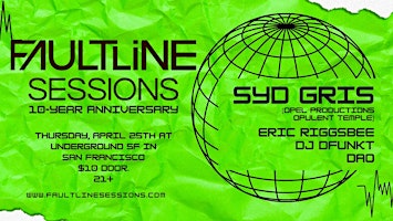 Primaire afbeelding van FAULTLINE SESSIONS 10 YEAR ANNIVERSARY