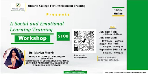 A Social and Emotional Learning (SEL) Training Workshop (Children & Youth) primary image
