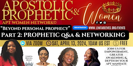 APT Apostolic & Prophetic Network: Pt 2: Q&A on the Prophetic & Networking primary image