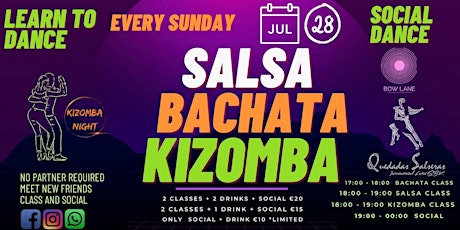 BACHATA & SALSA & KIZOMBA SOCIAL 02 AREAS at BOW LANE