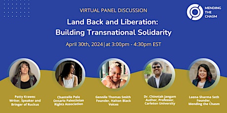 Land Back and Liberation:  Building Transnational Solidarity