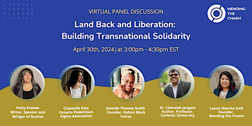 Primaire afbeelding van Land Back and Liberation:  Building Transnational Solidarity