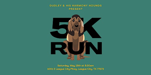 Primaire afbeelding van Dudley & his Harmony Hounds 5k Pup-Run