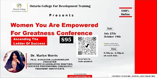 Women You are Empowered for Greatness Conference primary image