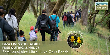 Imagem principal do evento Familias al Aire Libre - Live Oaks Ranch  Caminata de Flores 4-27-24
