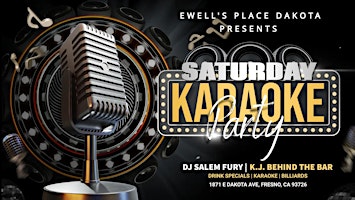 Primaire afbeelding van EWELL'S PLACE DAKOTA SATURDAY KARAOKE PARTY