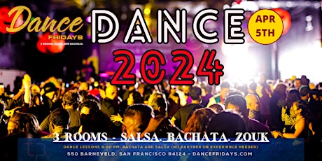 Imagen principal de Salsa Dancing, Bachata Dancing, Zouk, Dance Lessons for ALL, Dance Fridays