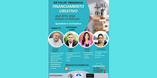 Imagen principal de Primer Taller Financiamiento Creativo