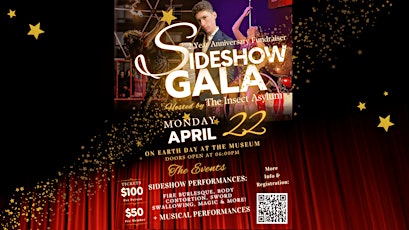 2 Year Anniversary Sideshow Gala Fundraiser on Earth Day!