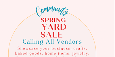 Imagem principal do evento Community Spring Yard Sale