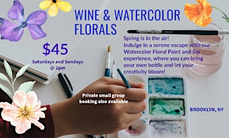 Primaire afbeelding van Wine & Watercolor Florals
