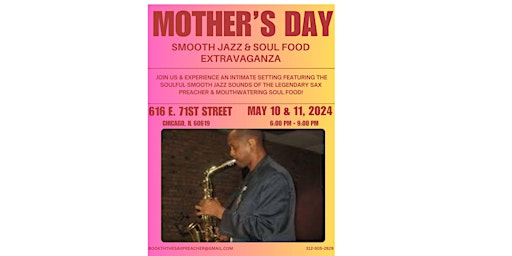 Primaire afbeelding van Mother's Day Smooth Jazz & Soul Food Extravaganza
