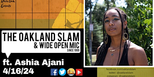 Imagem principal do evento The Oakland Poetry Slam ft Ashia Ajani