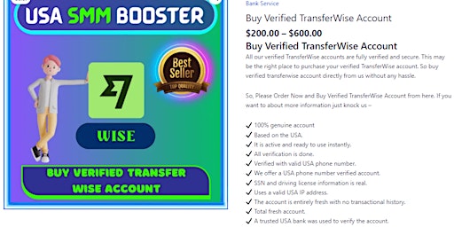 Image principale de online business Buy Verified TransferWise Account