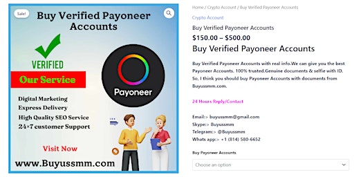 Primaire afbeelding van Top 5 Sites to Buy Verified Payoneer Accounts (personal