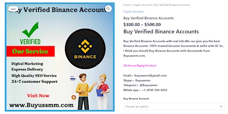 Top 2 Place to Buy Verified Binance Account - 100% Positive Crypto