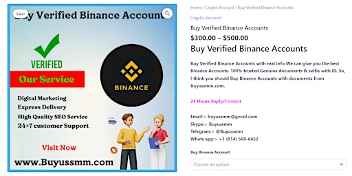 Imagem principal do evento Top 2 Place to Buy Verified Binance Account - 100% Positive Crypto