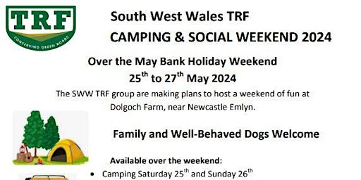 Immagine principale di South west wales TRF Fun Day & Camping £20 Ride Per Day. 