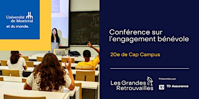 Immagine principale di Conférence sur l'engagement bénévole et 20e de Cap campus 