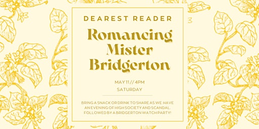 Immagine principale di Romancing Mister Bridgerton | Book Club & Watch Party 