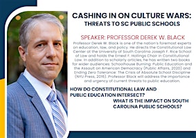 Primaire afbeelding van Cashing in on Culture Wars: Threats to SC Public Schools