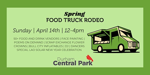 Spring Food Truck Rodeo at Durham Central Park! primary image