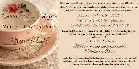 Occasion's Divine presents Mother's Day Tea Party