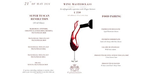 Super Tuscan Revolution  wine masterclass  primärbild