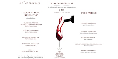Super Tuscan Revolution  wine masterclass primary image