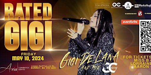 Primaire afbeelding van GIGI DE LANA & THE GIGI VIBES "RATED GIGI" CONCERT LIVE IN VANCOUVER BC!