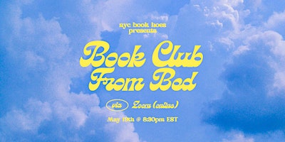 Image principale de BOOK CLUB FROM BED - May Virtual Book Club