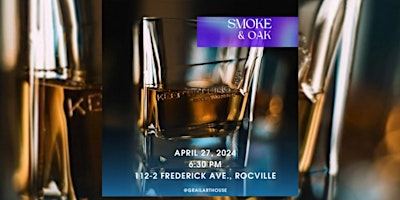Image principale de Smoke and Oak Whiskey Tasting and Art