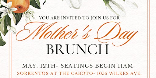 Image principale de Copy of MOTHERS DAY BRUNCH