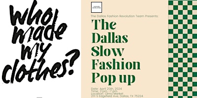 Dallas Slow Fashion Pop Up primary image