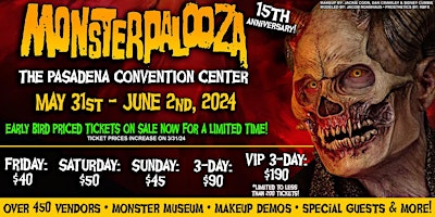 Imagem principal de MONSTERPALOOZA - Pasadena  - 2024