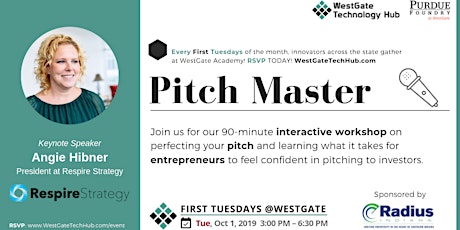 Pitch Master - FIRST TUESDAYS @WestGate  primary image