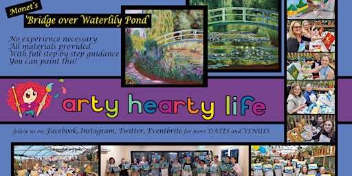 Imagem principal de Monet's 'Bridge Over Waterlily Pond' Paint-Along-With-Me: Yourspace.sutton