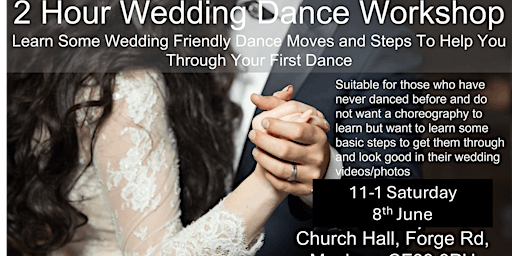 Primaire afbeelding van 8th June 2 Hour Wedding Dance Workshop (Cardiff)