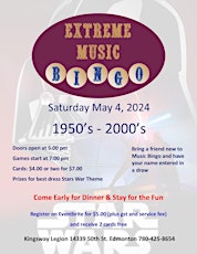 Extreme Musical bingo 04 May 24