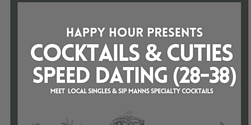 Hauptbild für Cocktails & Cuties Speed Dating 28-38 @ Manns Distillery