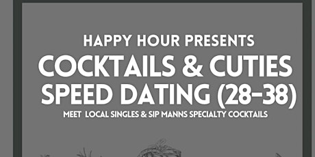 Cocktails & Cuties Speed Dating 28-38 @ Manns Distillery