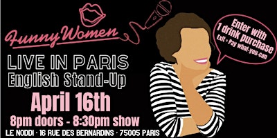 Primaire afbeelding van Funny Women in Paris: English Stand-Up